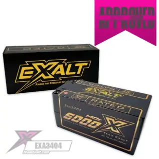 EXALT EXA3404 Exalt X-Rated 4S 140C Hardcase Shorty HV- Lipo Battery (15.2V/6000mAh)w/5mm Bullet Connectors