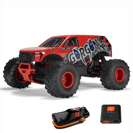 Arrma ARA3230ST2  GORGON 2WD RTR Brushed Monster Truck (Battery & Charger Included), Red