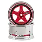 DS Racing DSC-DE-024  Drift Element 5 Spoke Drift Wheels (Pink Face/Chrome Lip/Black Rivets) (Adjustable Offset) w/12mm Hex