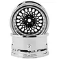 DS Racing DSC-DE-312  Element Mesh 1/10 Drift Wheels (Black w/Chrome Lip) (2) (Adjustable Offset) w/12mm Hex
