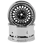 DS Racing DSC-DE-320  Element Mesh 1/10 Drift Wheels (Gunmetal w/Chrome Lip & Black Rivets) (2) (Adjustable Offset) w/12mm Hex
