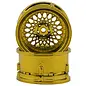 DS Racing DSC-DE-331  Element Mesh 1/10 Drift Wheels (Gold Chrome) (2) (Adjustable Offset) w/12mm Hex