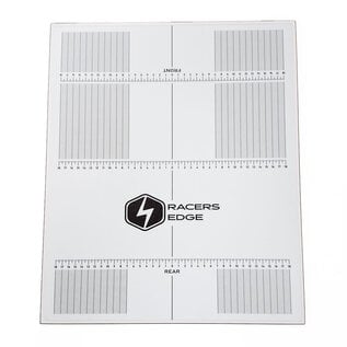 Racers Edge RCEPRO2700  Pit Set Up Board for 1/10, 1/8 Buggy & On Road Car, 400x480mm, Extra Lighweight with Plastic Decal