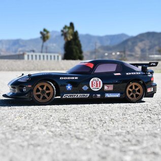 Proline Racing PRO368414  Pre-Cut 2002 Dodge Viper GTS Black for Losi NASCAR