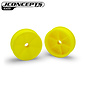 J Concepts JCO3478Y  Yellow RC10 Mono 2.0" Vintage Buggy Front Wheels (2)