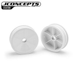 J Concepts JCO3478W  White RC10 Mono 2.0" Vintage Buggy Front Wheels (2)