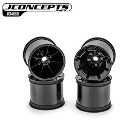 J Concepts JCO3468B  Black RC10T 2.2" Pioneer Truck Wide Front Wheels (4)