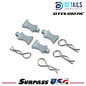 Hobby Details DTEL01071C Hobby Details Pro Aluminum Easy Pull 1/10 & 1/8 Body Clips (Silver) (4pcs)