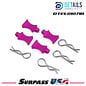 Hobby Details DTEL01071B Hobby Details Pro Aluminum Easy Pull 1/10 & 1/8 Body Clips (Pink) (4pcs)