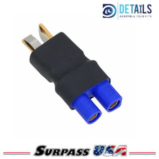 Hobby Details DTSPHB-05  Hobby Details EC-3 Female to Deans T-Plug Male Wireless Adapter (1)