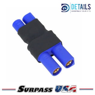 Hobby Details DTC07071B Hobby Details EC3 Male to EC5 Female Adapter for RC Lipo Batteries (1pc)