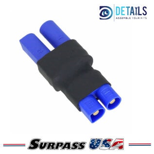Hobby Details DTC07071B Hobby Details EC3 Male to EC5 Female Adapter for RC Lipo Batteries (1pc)