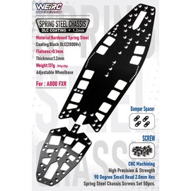 WeiRC WEI-DLCSCSET-FXR  WeiRC 1.2mm Spring Steel Chassis DLC Coating w/ Screws Set for Awesomatix FXR