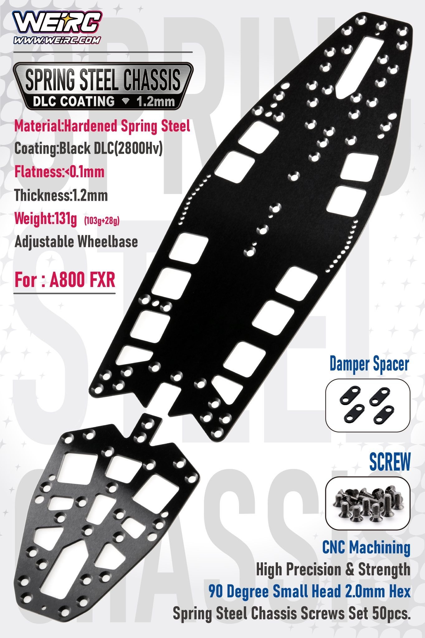 mapleracing WEiRC XQ11RR用スチールシャーシセット mapleracing WEiRC XQ11RR用スチールシャーシセット WEiRC 1.2mm