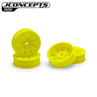 J Concepts JCO3476Y  Yellow Pioneer 2.2  Slim Front Wheels (4) (B7/B6/RB6/SRX2/YZ2) w/12mm Hex