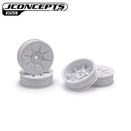 J Concepts JCO3476W  White Pioneer 2.2  Slim Front Wheels (4) (B7/B6/RB6/SRX2/YZ2) w/12mm Hex