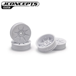 J Concepts JCO3476W  White Pioneer 2.2  Slim Front Wheels (4) (B7/B6/RB6/SRX2/YZ2) w/12mm Hex