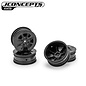 J Concepts JCO3470B  Black Pioneer 2.2  4WD Front Wheels (4) (22X-4, XB4, B74.1) w/12mm Hex