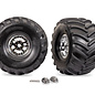 Traxxas TRA7696    Chrome X-Monster Wheels w/ Terra Groove Tires (2) for X-MAXX