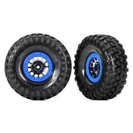 Traxxas TRA8182A  1.9" Black Chrome Method Wheels w/ Tires (2)