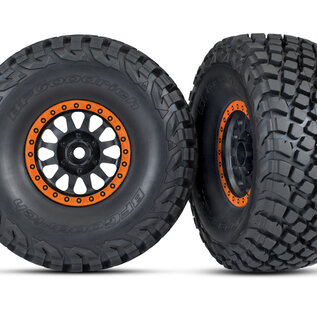 Traxxas TRA8474-ORNG  Method Black & Orange Race Wheels w/ BFG Tires (2)