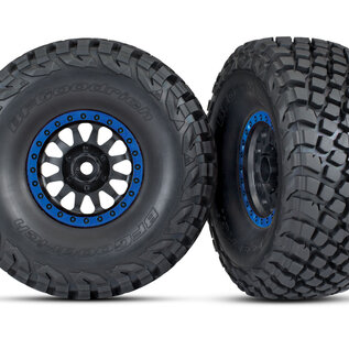 Traxxas TRA8474X  Method Black & Blue Race Wheels w/ BFG Tires (2)
