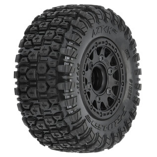 Proline Racing PRO1026210  Aztek M2 F/R 2.2"/3.0" SC MTD 12mm & 14mm Black Raid Wheels (2)