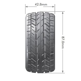 Louise RC LOULT3188SB  ST-Rocket 1/16 Stadium Truck Tires, Soft, Mounted on Black Spoke Rim, Front/Rear (2)