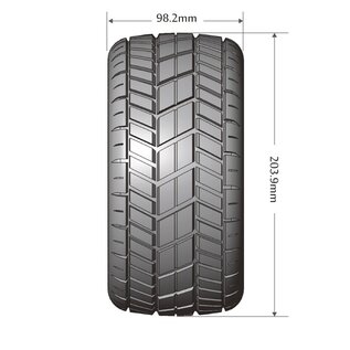 Louise RC LOULT3295BM  MFT X-Rocket Sport Monster Truck Tires, 24mm Hex, Mounted on Black Rim (2), fits Arrma Kraton 8S