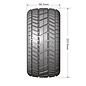 Louise RC LOULT3295BM  MFT X-Rocket Sport Monster Truck Tires, 24mm Hex, Mounted on Black Rim (2), fits Arrma Kraton 8S