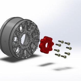 Louise RC LOULT3364SB  MFT B-Uphill Soft 1/8 Buggy Tires, 17mm Hex, 0" & 1/2" Offset, Mounted on Black Rims, (2)