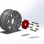 Louise RC LOULT3364SB  MFT B-Uphill Soft 1/8 Buggy Tires, 17mm Hex, 0" & 1/2" Offset, Mounted on Black Rims, (2)