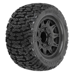 Proline Racing PRO1023910  1/10 Bonesaw F/R 2.8" MT Tires Mounted 12mm/14mm Black Raid (2)