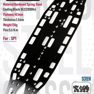 WeiRC WEI-DLCSCSET-SP1  WeiRC 1.2mm Spring Steel Chassis DLC Coating w/ Screws Set for SP1