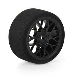 Proline Racing PRO1031610 Fifty6 Foam Tire Mounted on Circuit Black Wheel 8mm Hex (4)