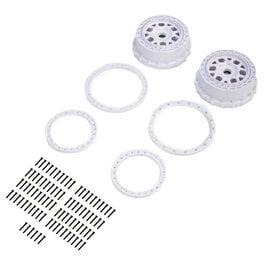 Proline Racing PRO287804  Wheel and Beadlock Set, White (2): 5IVE-T 3.0