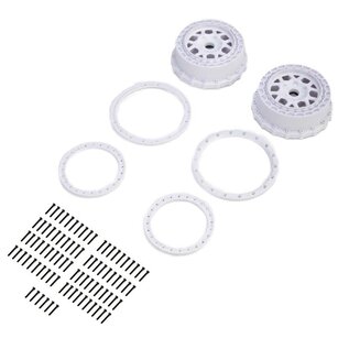 Proline Racing PRO287804  Wheel and Beadlock Set, White (2): 5IVE-T 3.0