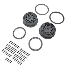 Proline Racing PRO287805  Wheel and Beadlock Set, Gray (2): 5IVE-T 3.0