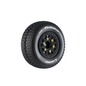 Louise RC LOULT3147SB  SC-Turbo 1/10 Short Course Tires, Soft, 12, 14 & 17mm Removable Hex on Black Rim (2)