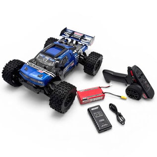 Team Corally COR00231-B  Punisher XD 4WD 2S Small Scale, RTR Monster Truck, Blue
