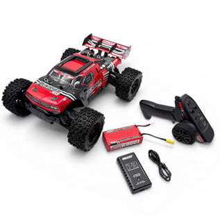 Team Corally COR00231-R  Punisher XD 4WD 2S Small Scale, RTR Monster Truck, Red