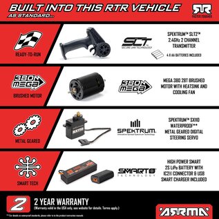 Arrma ARA2104KT1  MOJAVE GROM 4X4 RTA KIT Brushed Desert Truck (Battery & Charger Included), Clear/Black
