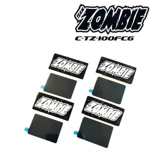 Team Zombie C-TZ-100FC6 Forged Carbon Style Wing Endplates for 1:10 EP Onroad w/ Team Zombie Logo