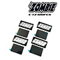 Team Zombie C-TZ-100FC6 Forged Carbon Style Wing Endplates for 1:10 EP Onroad w/ Team Zombie Logo