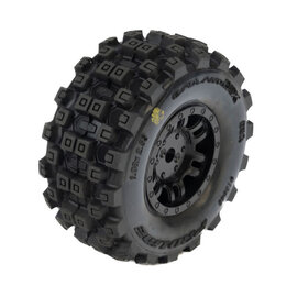 Proline Racing PRO1034010  1/16 Badlands MX Front/Rear Tires MTD 12mm Black Split Six (4): MOJAVE GROM