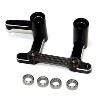 HOT RACING HRATE48G01  Aluminum/Carbon Fiber Steering Bellcranks & Draglink, for Traxxas Bandit & 2wd Slash