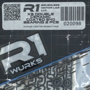 R1wurks R1-020098  R1 X5 Double Ceramic Coated 540 Bearing Balls (2pcs)