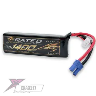 EXALT EXA3217  Exalt X-Rated 1400mah 30C Nascar Lipo Battery W/ EC2
