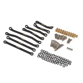 Injora INJASC18-32  Injora Redcat Ascent-18 Apex Black Brass High Clearance Link Set (Black) (36g)