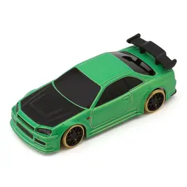 TRJ-C64-GN  C64 1/76 RTR Electric 2WD Micro RC Drift Car (Green) w/2.4GHz Radio, Gyro & Battery